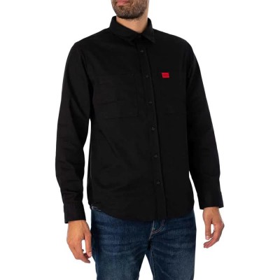 риза,с,дълъг,ръкав,мъжки,ризи,hugo,egrin,10261043,long,sleeve,shirt,black
