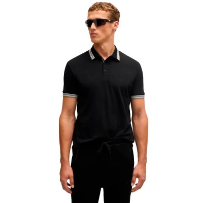 мъжки,блузи,с,яка,boss,paddy,short,sleeve,polo,charcoal,(black)
