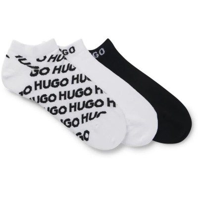 чорапи,дамски,чорапи,hugo,as,uni,logo,socks,3,pairs,black,(white,black)