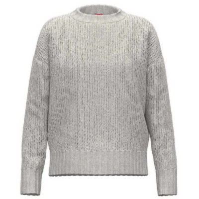 блуза,дамски,пуловери,дамски,плетени,дрехи,hugo,sloossy,sweater,grey,(medium,grey)