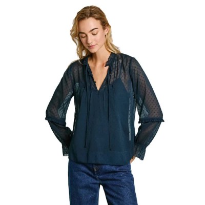 дамски,блузи,дамски,ризи,pepe,jeans,pl304944,long,sleeve,blouse,dulwich,blue