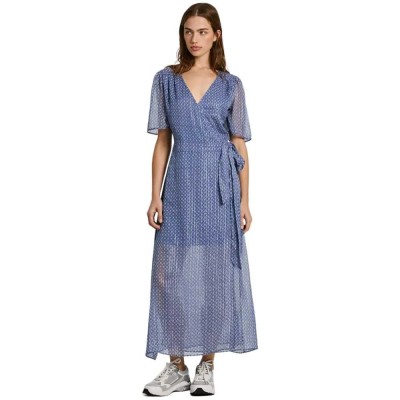 рокля,дамски,поли,и,рокли,pepe,jeans,pl953566,short,sleeve,long,dress,blue