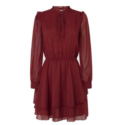 рокля,дамски,поли,и,рокли,pepe,jeans,pl953612,long,sleeve,short,dress,red