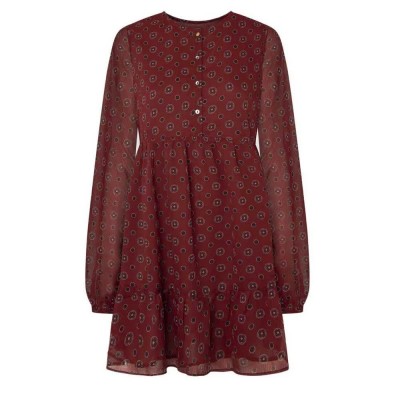 рокля,дамски,поли,и,рокли,pepe,jeans,pl953613,long,sleeve,short,dress,red