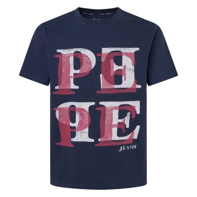 тениска,мъжки,тениски,pepe,jeans,pm509634,short,sleeve,t,shirt,blue,(dulwich,blue)
