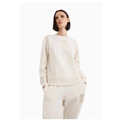 блуза,дамски,блузи,armani,exchange,6dym68,yjegz,sweatshirt,white