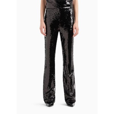 панталони,дамски,панталони,armani,exchange,xw000015,af10185,high,waist,pants,black