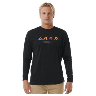 тениска,мъжки,тениски,дамски,тениски,rip,curl,surf,revival,hoffman,long,sleeve,t,shirt,black,(black)