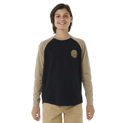 тениска,детски,тениски,rip,curl,wettie,icon,long,sleeve,t,shirt,black