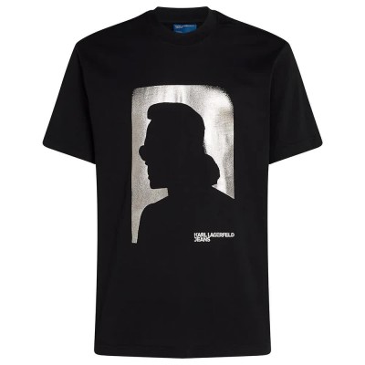тениска,мъжки,тениски,karl,lagerfeld,a1m17052,short,sleeve,t,shirt,black