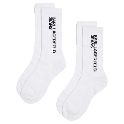 чорапи,мъжки,чорапи,karl,lagerfeld,a1m47050,socks,2,pairs,white,black,(white)