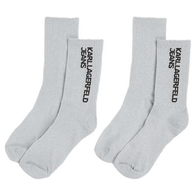 чорапи,дамски,чорапи,karl,lagerfeld,a1w47153,socks,2,pairs,grey