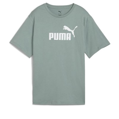 тениска,дамски,тениски,puma,ess,n1,logo,relaxed,short,sleeve,t,shirt,green,(green,moon)