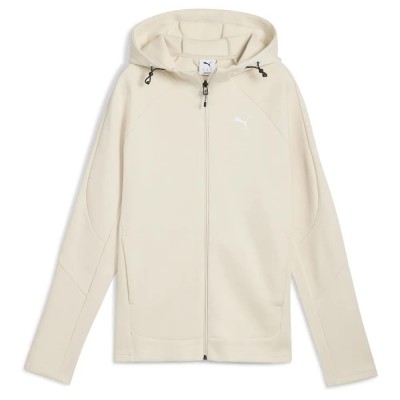 блуза,дамски,блузи,puma,evostripe,full,zip,sweatshirt,alpine,snow,(beige)