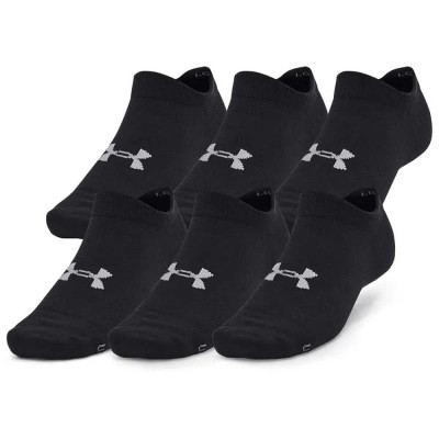 чорапи,мъжки,чорапи,under,armour,essential,no,show,socks,6,pairs,black,(black)