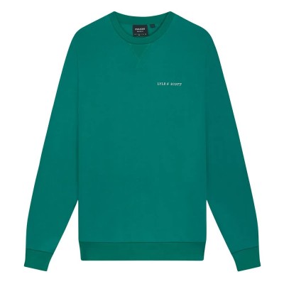 блуза,мъжки,пуловери,lyle,&,scott,loopback,embroidered,sweatshirt,green