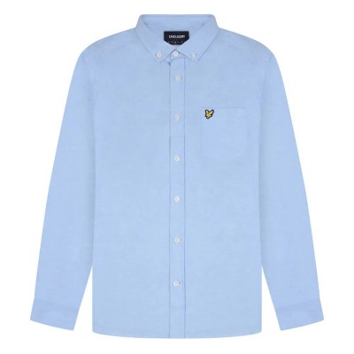 риза,с,дълъг,ръкав,мъжки,ризи,lyle,&,scott,regular,fit,lightweight,oxford,long,sleeve,shirt,blue