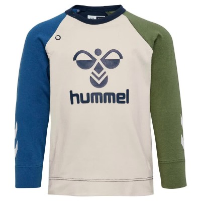 тениска,детски,тениски,hummel,assym,long,sleeve,t,shirt,beige,(black,iris)