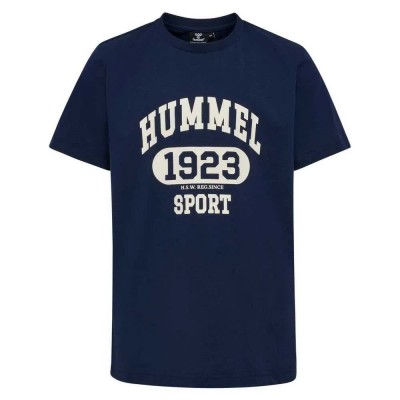 тениска,детски,тениски,hummel,print,short,sleeve,t,shirt,black,iris,(blue)