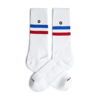 чорапи,мъжки,чорапи,jimmy,lion,athletic,essentials,stripes,crew,socks,white,(white)