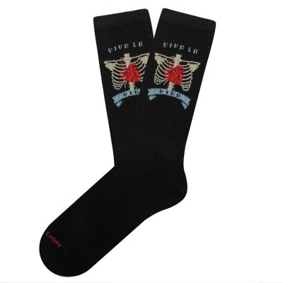 чорапи,мъжки,чорапи,jimmy,lion,athletic,frida,corazon,crew,socks,black,(black)