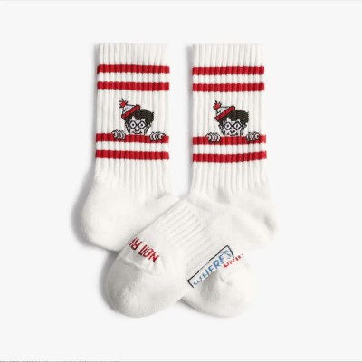 чорапи,детски,чорапи,jimmy,lion,athletic,wally,crew,socks,white,(white)