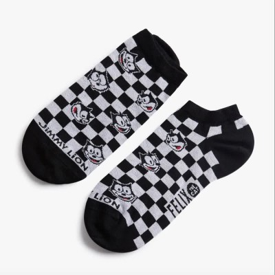 чорапи,мъжки,чорапи,jimmy,lion,felix,check,short,socks,black,(black)