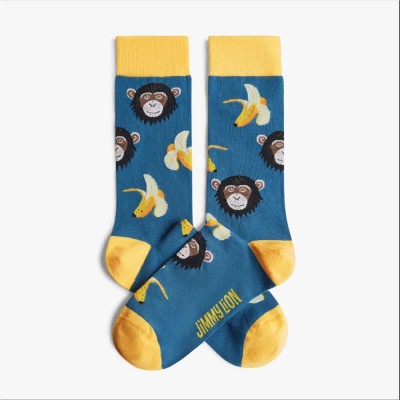 чорапи,мъжки,чорапи,jimmy,lion,monkeys,&,bananas,crew,socks,blue,(blue)