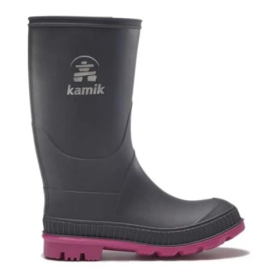 детски,обувки,детски,боти,kamik,stomp,children,rain,boots,charcoal,magenta,charbon,magenta,(black)