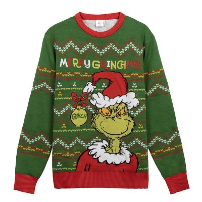 блуза,мъжки,пуловери,cerdá,christmas,the,grinch,sweater,green,(green)