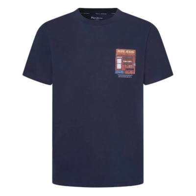 тениска,мъжки,тениски,pepe,jeans,aenys,short,sleeve,t,shirt,blue,(dulwich,blue)