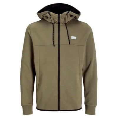 блуза,мъжки,пуловери,jack,&,jones,air,full,zip,sweatshirt,green,(smokey,olive)
