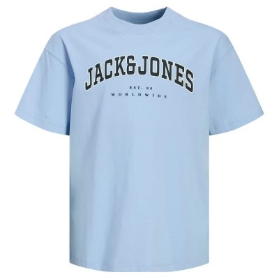 тениска,детски,тениски,jack,&,jones,caleb,varsity,short,sleeve,t,shirt,chambray,blue,loose,(blue)