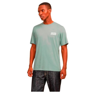 тениска,мъжки,тениски,jack,&,jones,corp,logo,short,sleeve,t,shirt,iceberg,green,small,print,(green)
