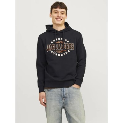 суичър,мъжки,пуловери,jack,&,jones,logo,2,col,hoodie,black