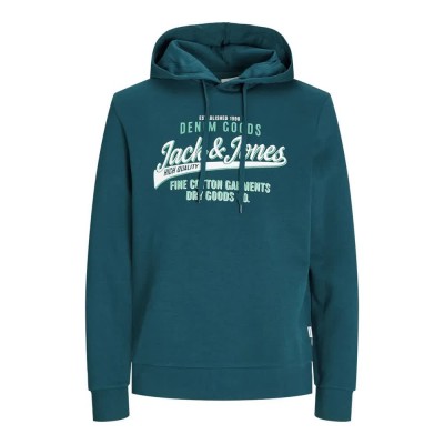 суичър,мъжки,пуловери,jack,&,jones,logo,2,col,hoodie,deep,teal,(green)