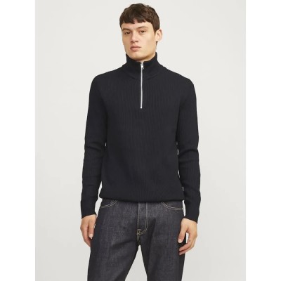 блуза,мъжки,пуловери,jack,&,jones,perfect,half,zip,sweater,black