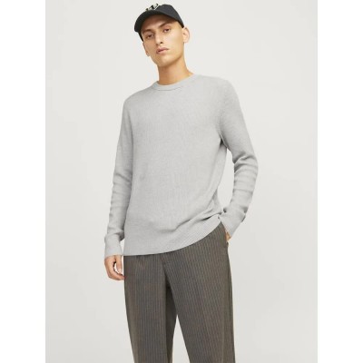 блуза,мъжки,пуловери,jack,&,jones,perfect,sweater,grey,(light,grey,melange)