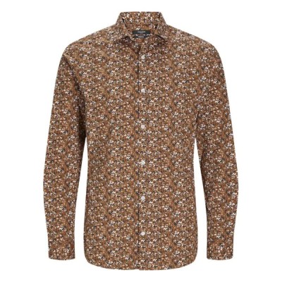 риза,с,дълъг,ръкав,мъжки,ризи,jack,&,jones,ckpool,stretch,long,sleeve,shirt,brown
