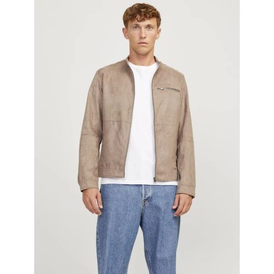 яке,мъжки,якета,jack,&,jones,dylan,biker,leather,jacket,falcon,(beige)
