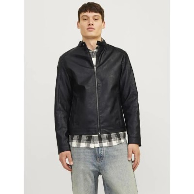 яке,мъжки,якета,jack,&,jones,dylan,clean,leather,jacket,black,(black)