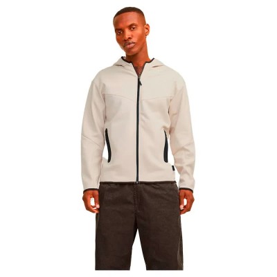 блуза,мъжки,пуловери,jack,&,jones,fusion,full,zip,sweatshirt,beige,(moonbeam,melangã‰)