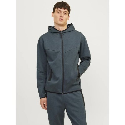 сако,мъжки,пуловери,jack,&,jones,fusion,full,zip,sweatshirt,navy,blazer,melangã‰,(blue)