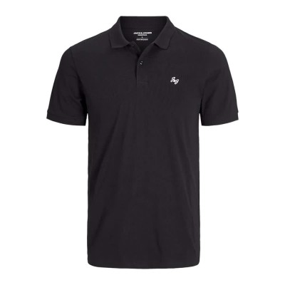блуза,с,къс,ръкав,мъжки,блузи,с,яка,jack,&,jones,jersey,logo,short,sleeve,polo,black