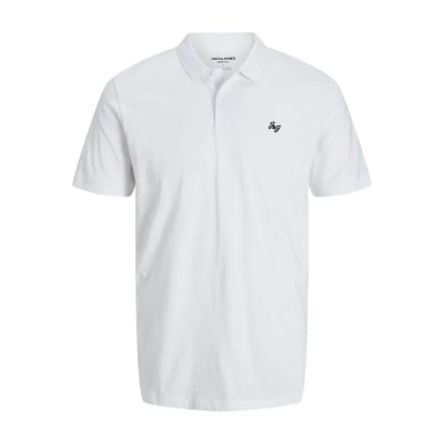 блуза,с,къс,ръкав,мъжки,блузи,с,яка,jack,&,jones,jersey,logo,short,sleeve,polo,white,(white)