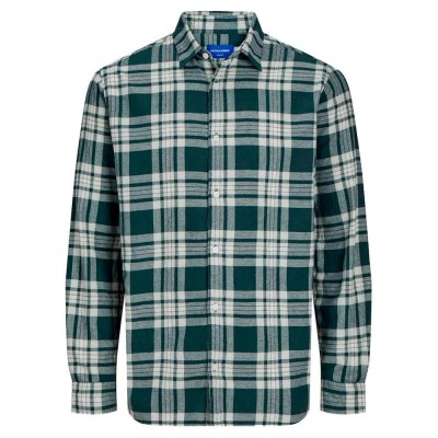 карирана,риза,мъжки,ризи,jack,&,jones,joshua,flannel,check,long,sleeve,shirt,green,(forest,river,checks)