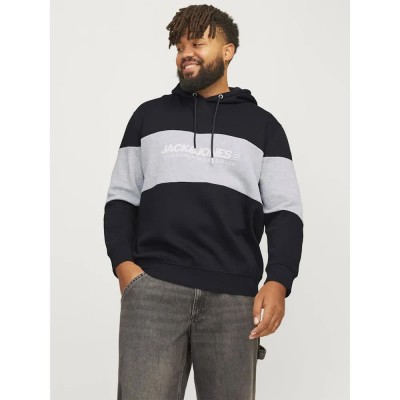 суичър,мъжки,пуловери,jack,&,jones,legacy,blocking,plus,hoodie,black,(black)