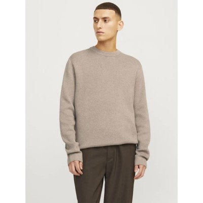 блуза,мъжки,пуловери,jack,&,jones,milano,stitch,sweater,greige,melange,(beige)