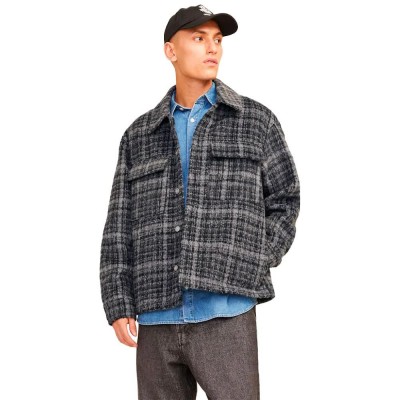 карирана,риза,мъжки,якета,jack,&,jones,ontario,overshirt,grey,(black,check)