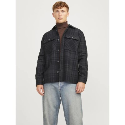 карирана,риза,мъжки,якета,jack,&,jones,raymond,melange,check,overshirt,black